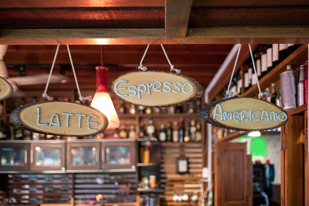 Overhead Menu Displays for Cafés, Restaurants, and Bars